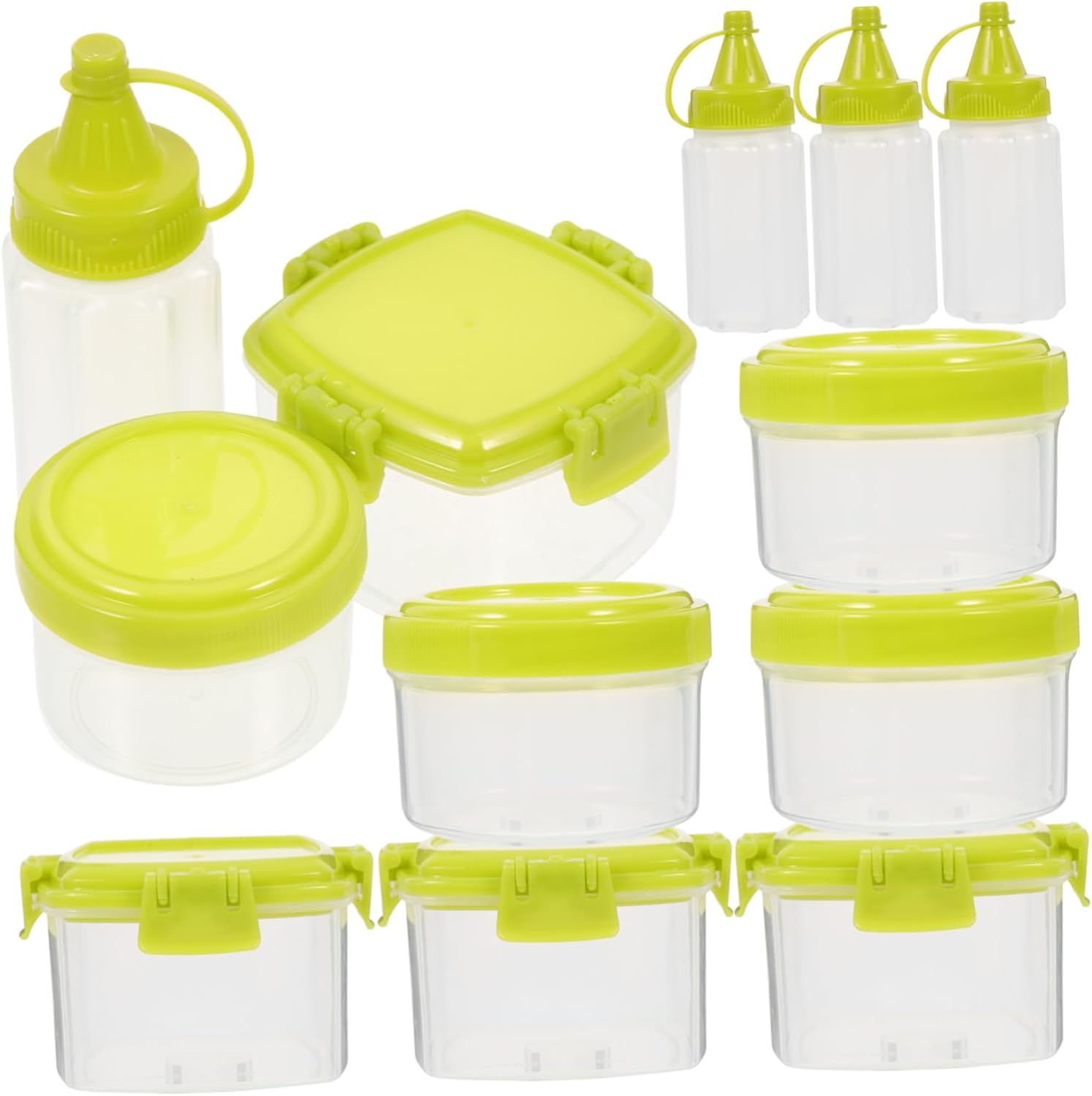 Zerodeko 12pcs Mustard Ketchup Squeeze Bottles Set