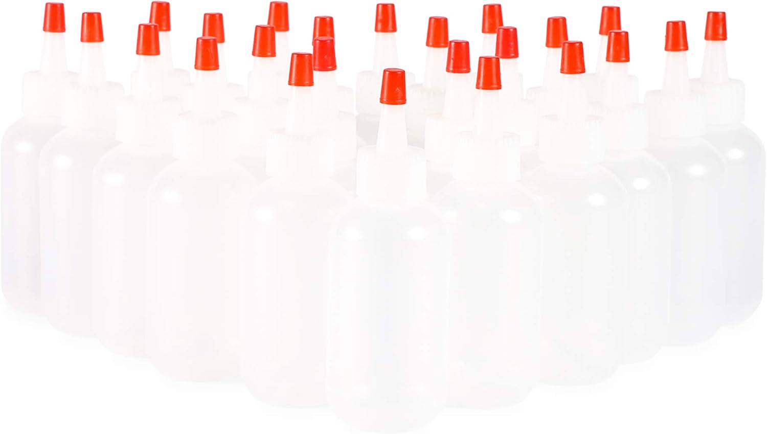 Juvale Boston Round Squeeze Bottles