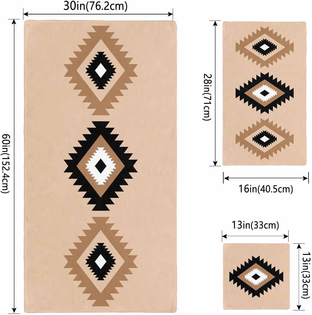 Double Love - Luxury tribal Boho Bath Towels - Handset for Home and Travel