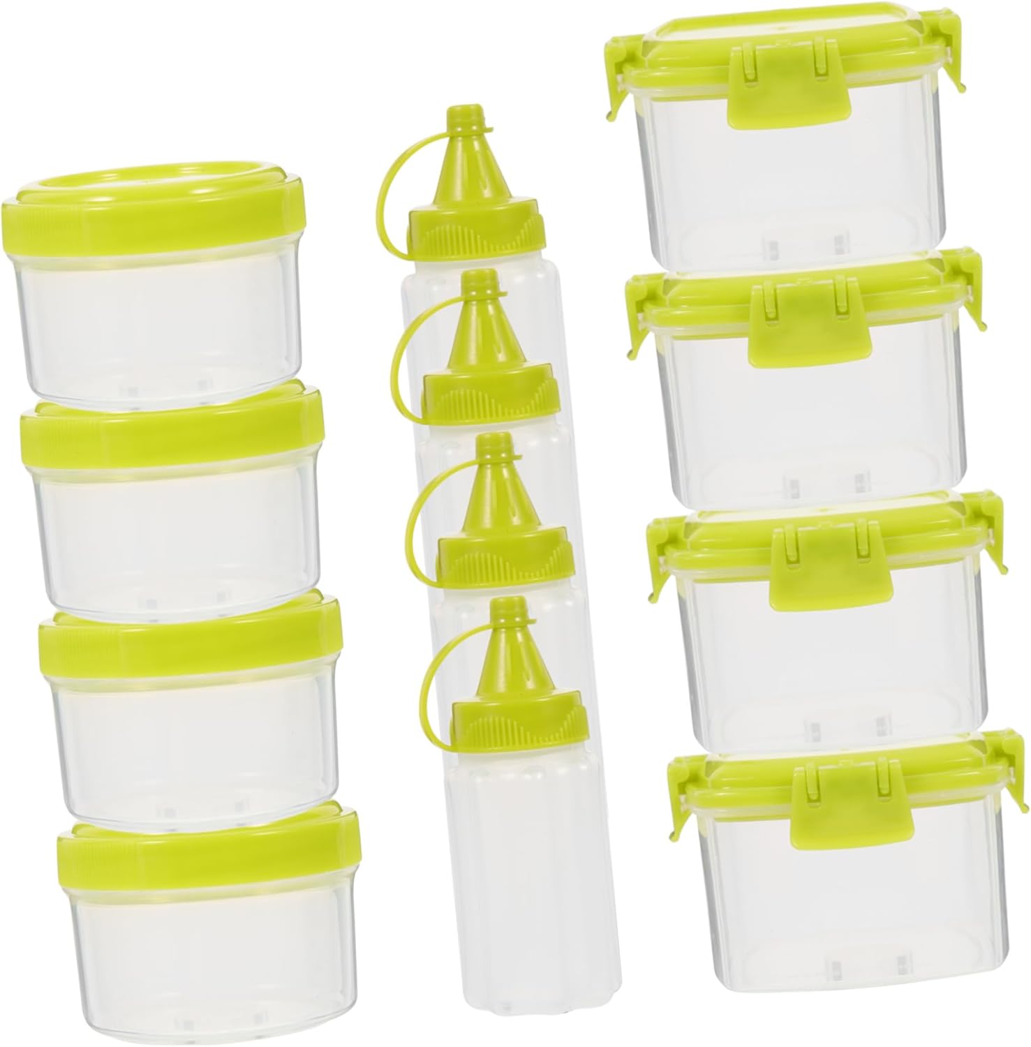 Homoyoyo 12-Piece Condiment Squeeze Bottles Set - Compact Durable