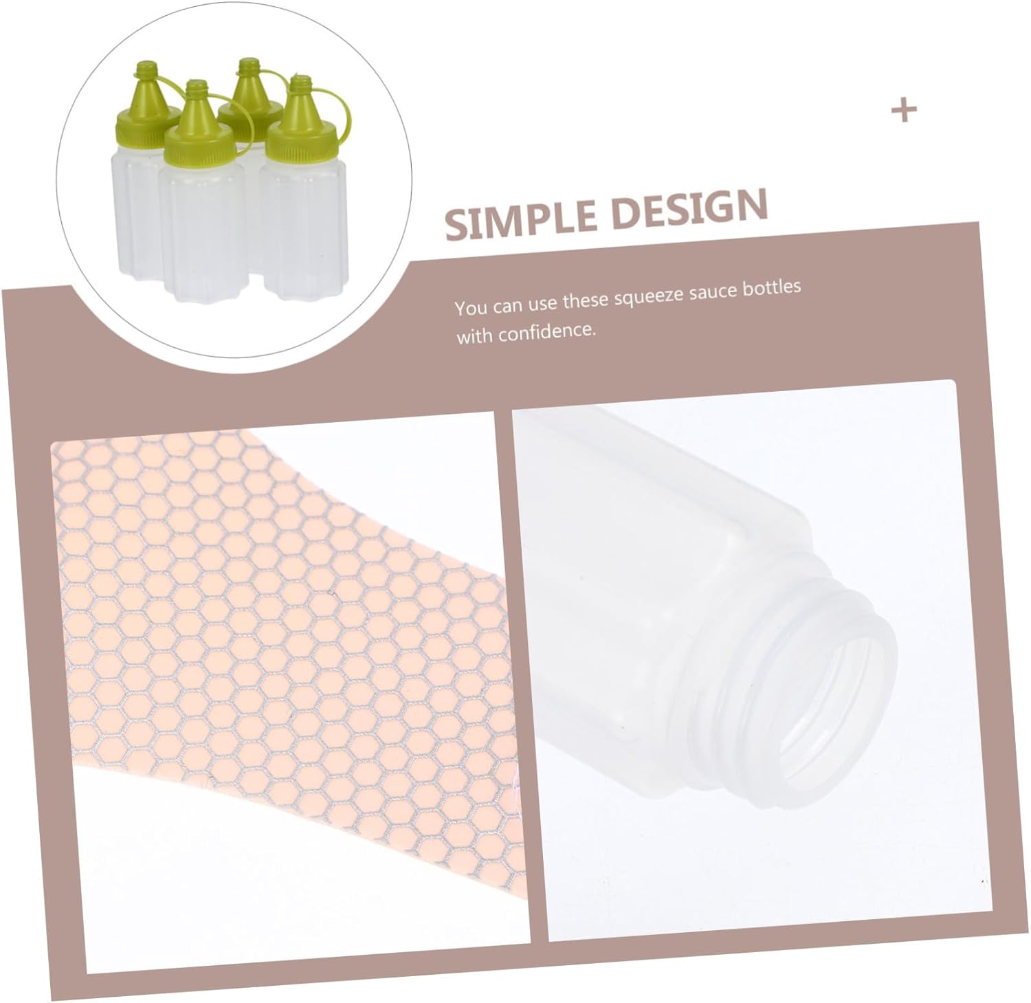 HAKIDZEL 4 Mini Squeeze Bottles Set