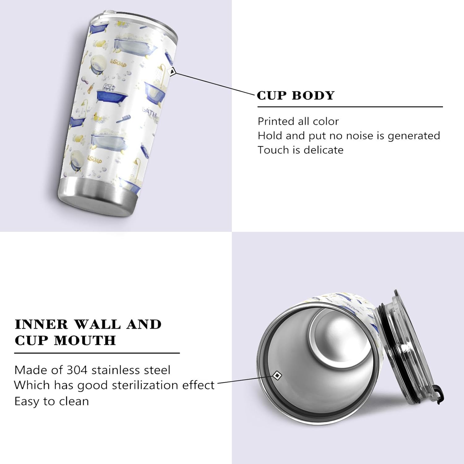 Stainless Steel Vacuum Insulated 12oz Tumbler for Travel Storage