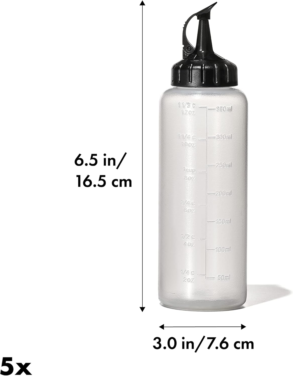 Perfect Squeeze Bottles 5-Pack and Funnel Set