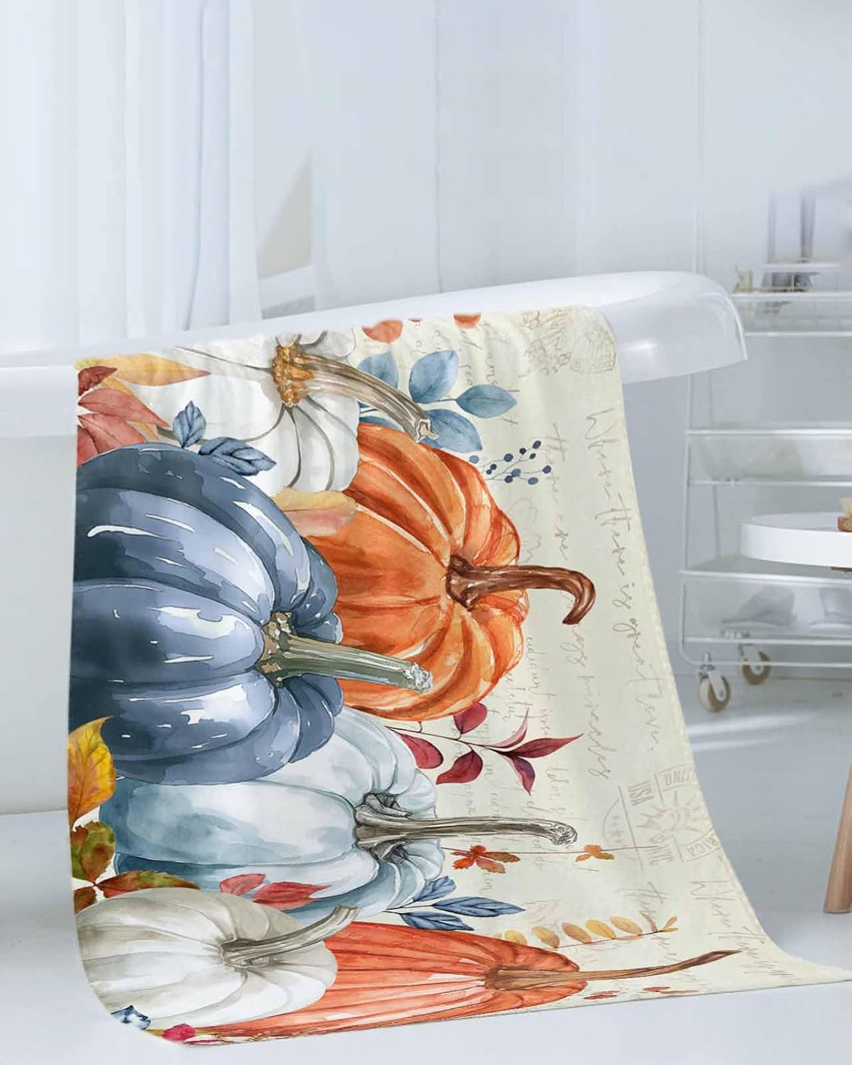 Smile Sunflower Fall Plant Bathroom Towels Set