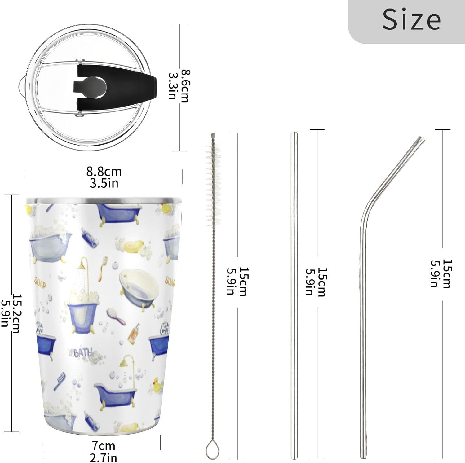 Stainless Steel Vacuum Insulated 12oz Tumbler for Travel Storage