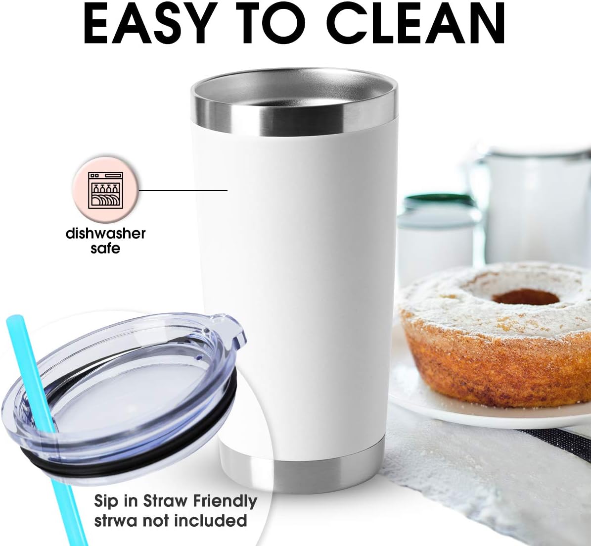 Sturdy 20oz Tumblers Bulk Set