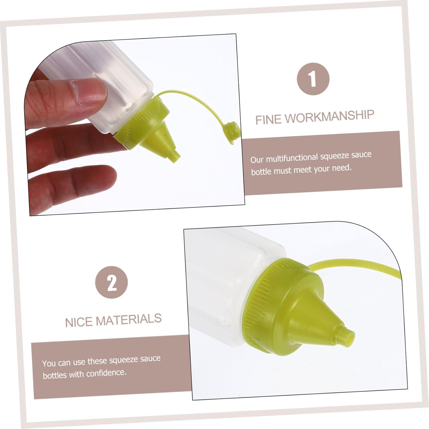 HAKIDZEL 4 Mini Squeeze Bottles Set