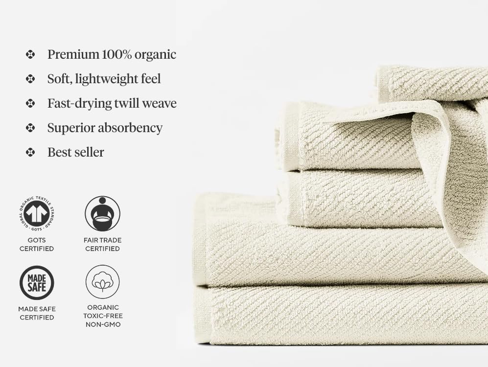 12x12 Organic Cotton Washcloth