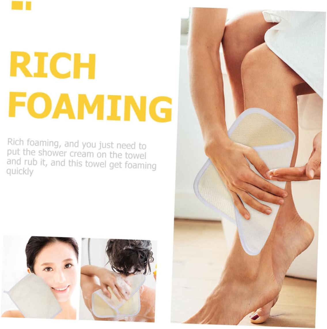5-Piece Exfoliating Washcloths for Daily Cleanse