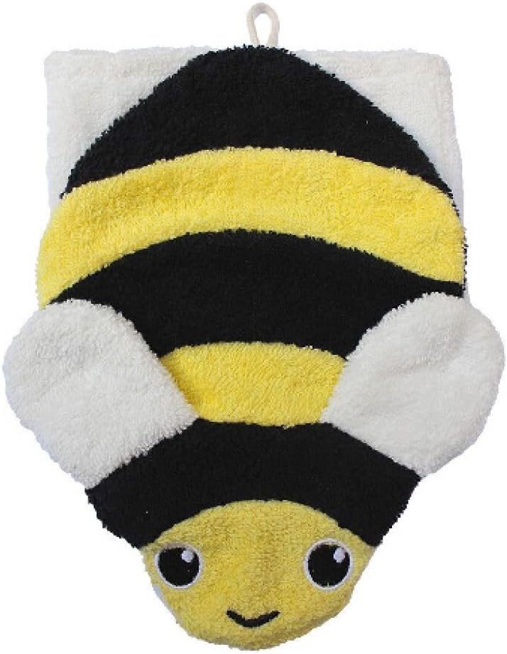 Furnis Organic Cotton Washcloth Bumble Bee Mitt Puppet Adult Size