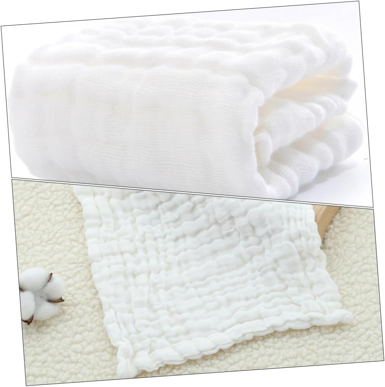 5pcs Muslin Washcloths for Newborns Soft Durable Absorbent