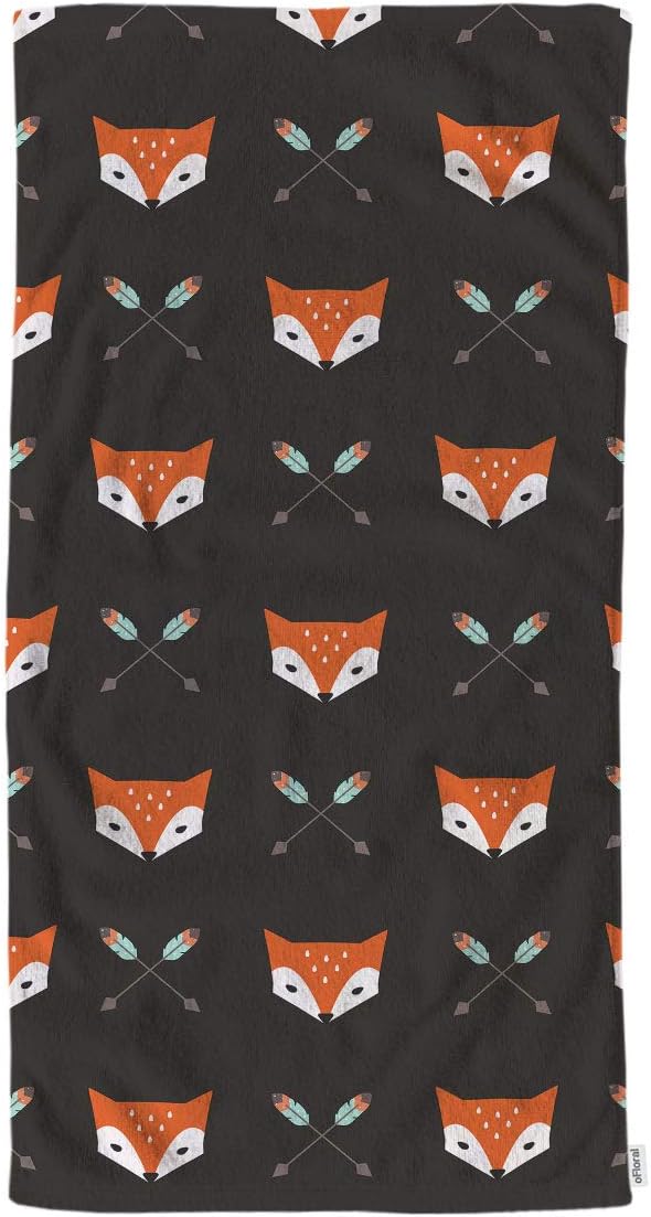 oFloral Foxes Arrows Hand Towels