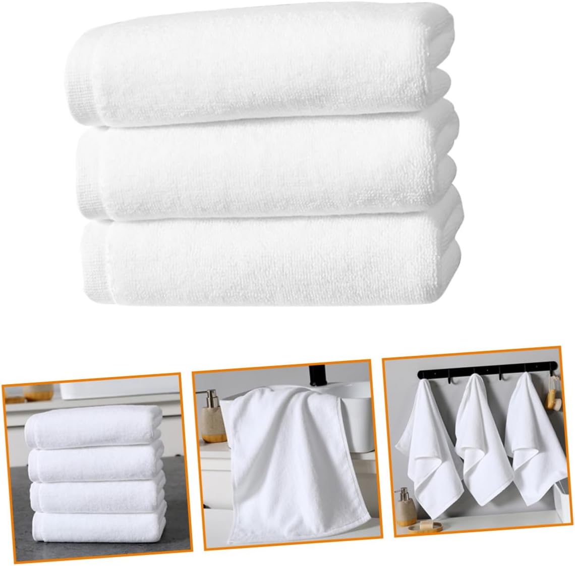 BrightFufu 3-Pack Multi-Purpose Cotton Towels