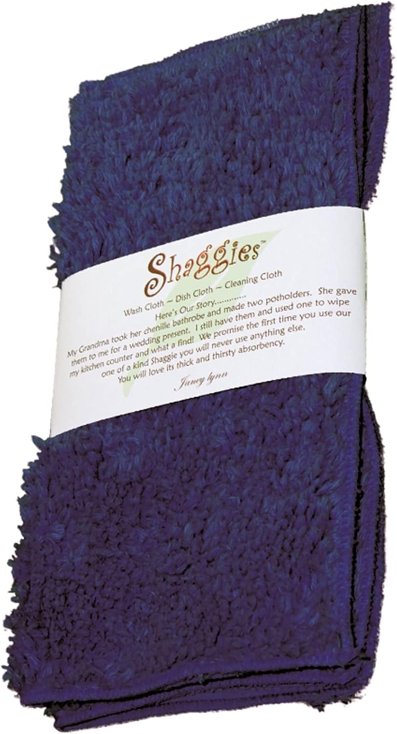 Janey Lynns - Out of the Blue Shaggies 10x10 Washcloth