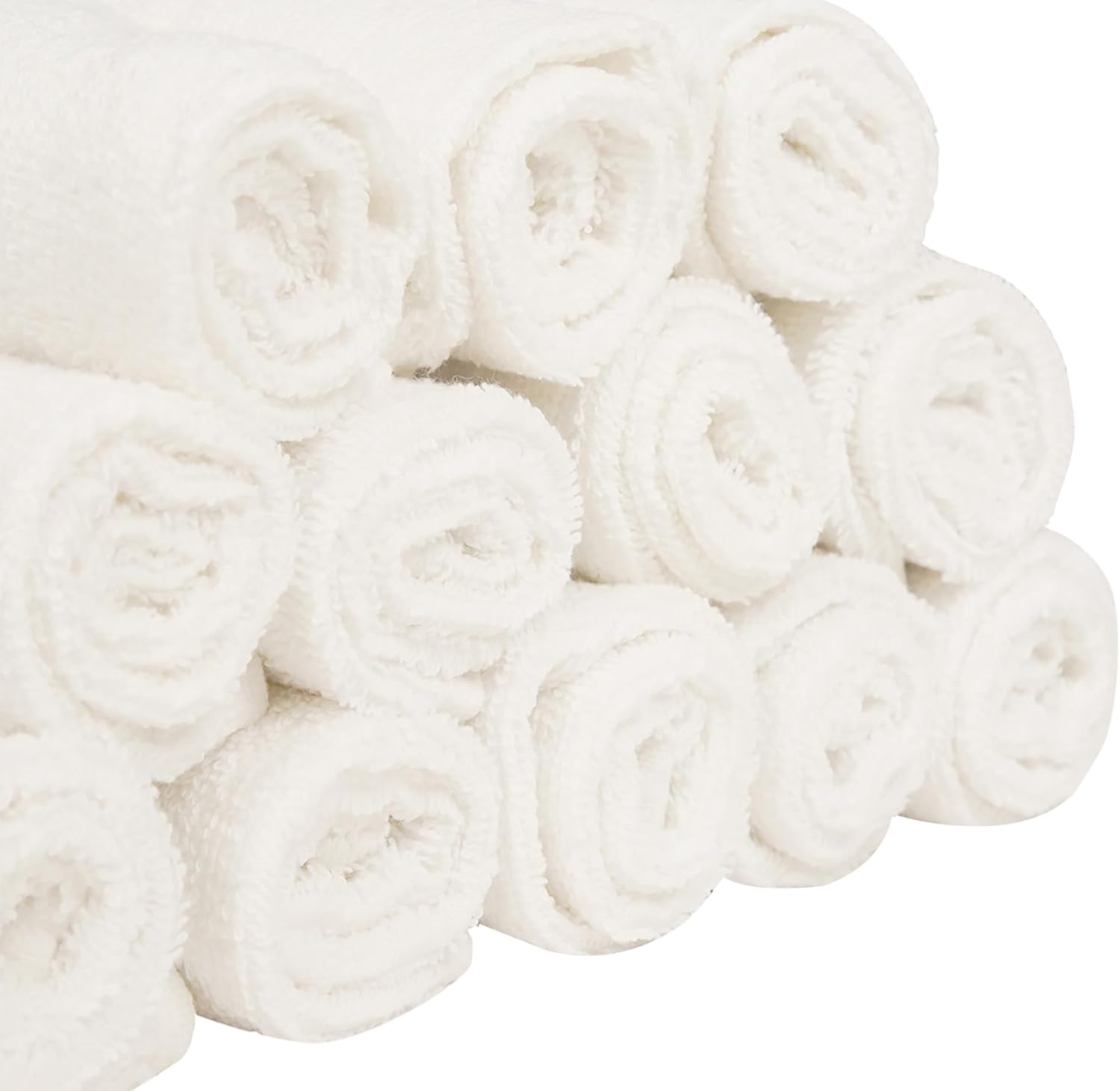 100 Cotton Soft Absorbent and Quick-Drying Washcloths