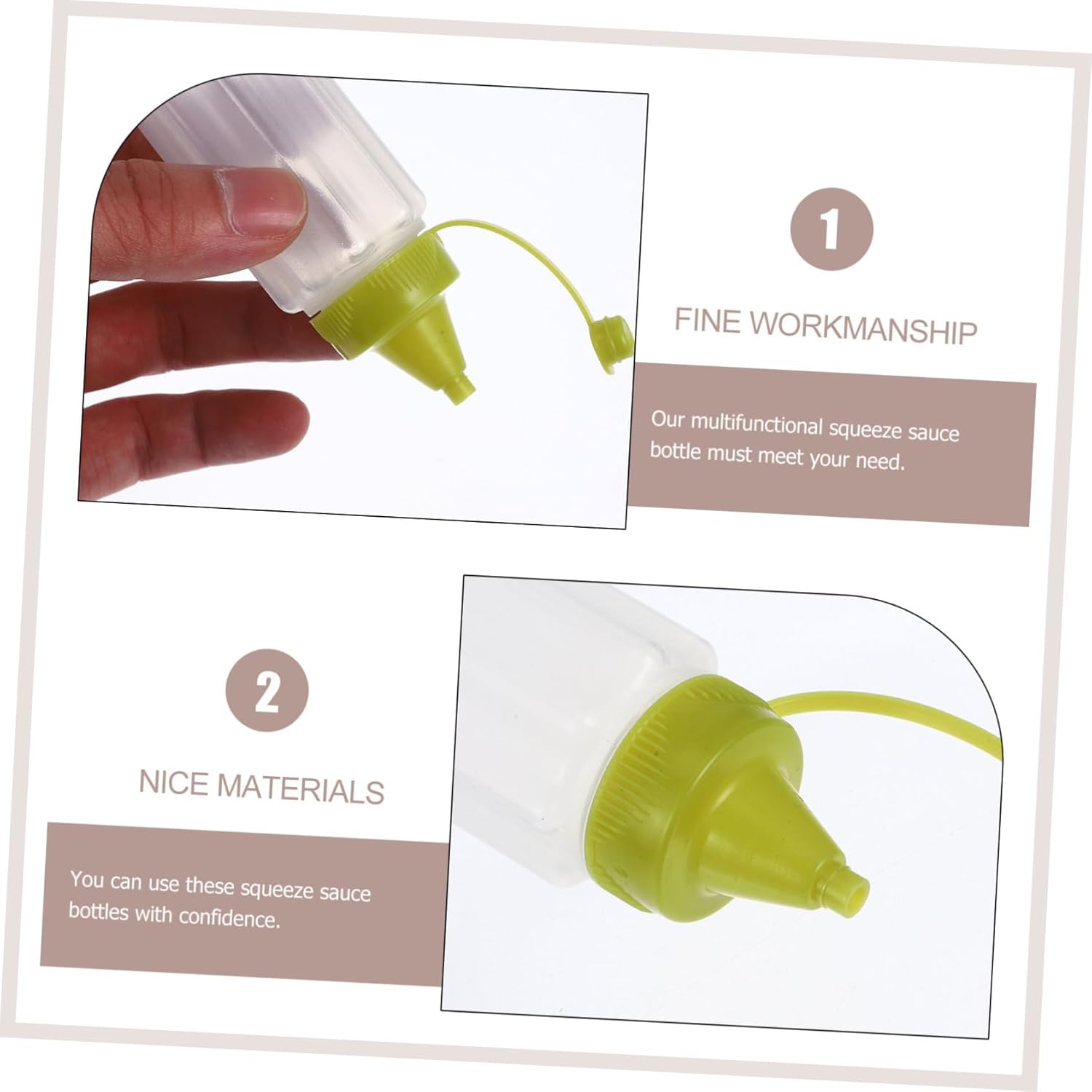 DECHOUS 4pcs Squeeze Bottles for Condiments