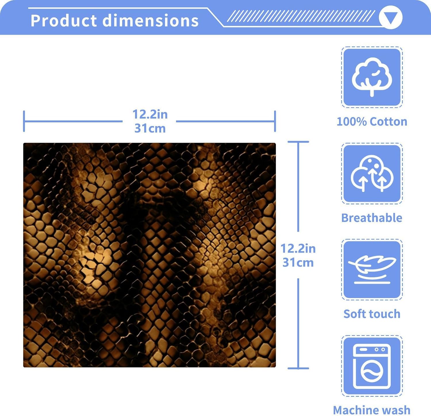 Snakeskin Pure Cotton Washcloths Set
