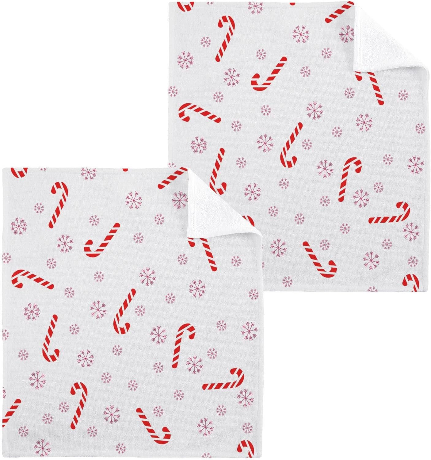 Stylish Christmas Candy Washcloth Set