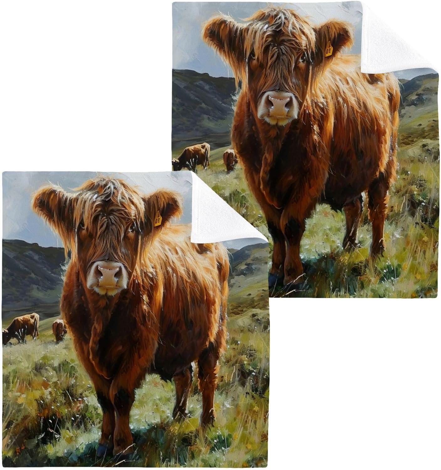 Highland Cow Washcloth 2 Pack
