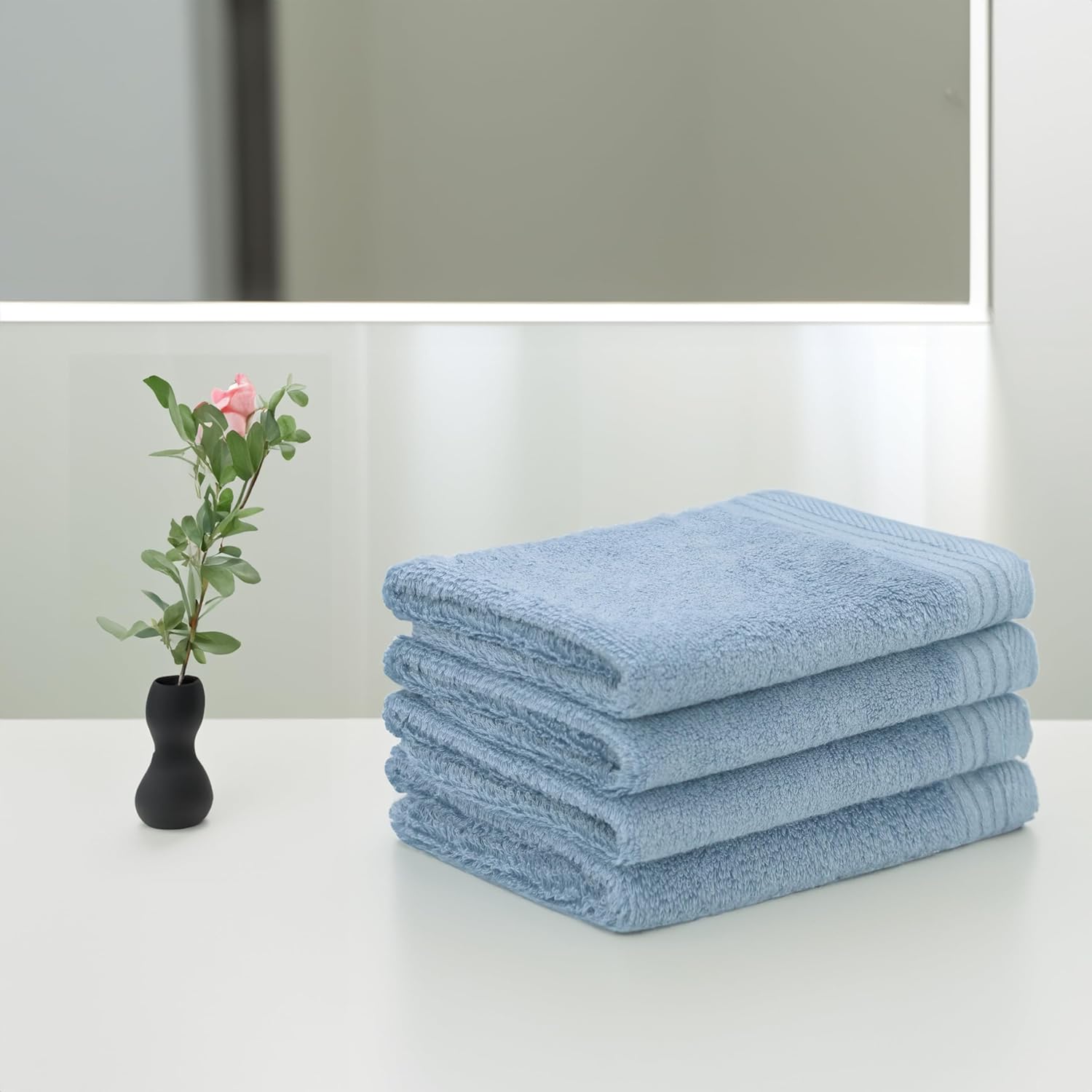 Premium Viscose Bamboo Washcloth Set - 13x13 in x4
