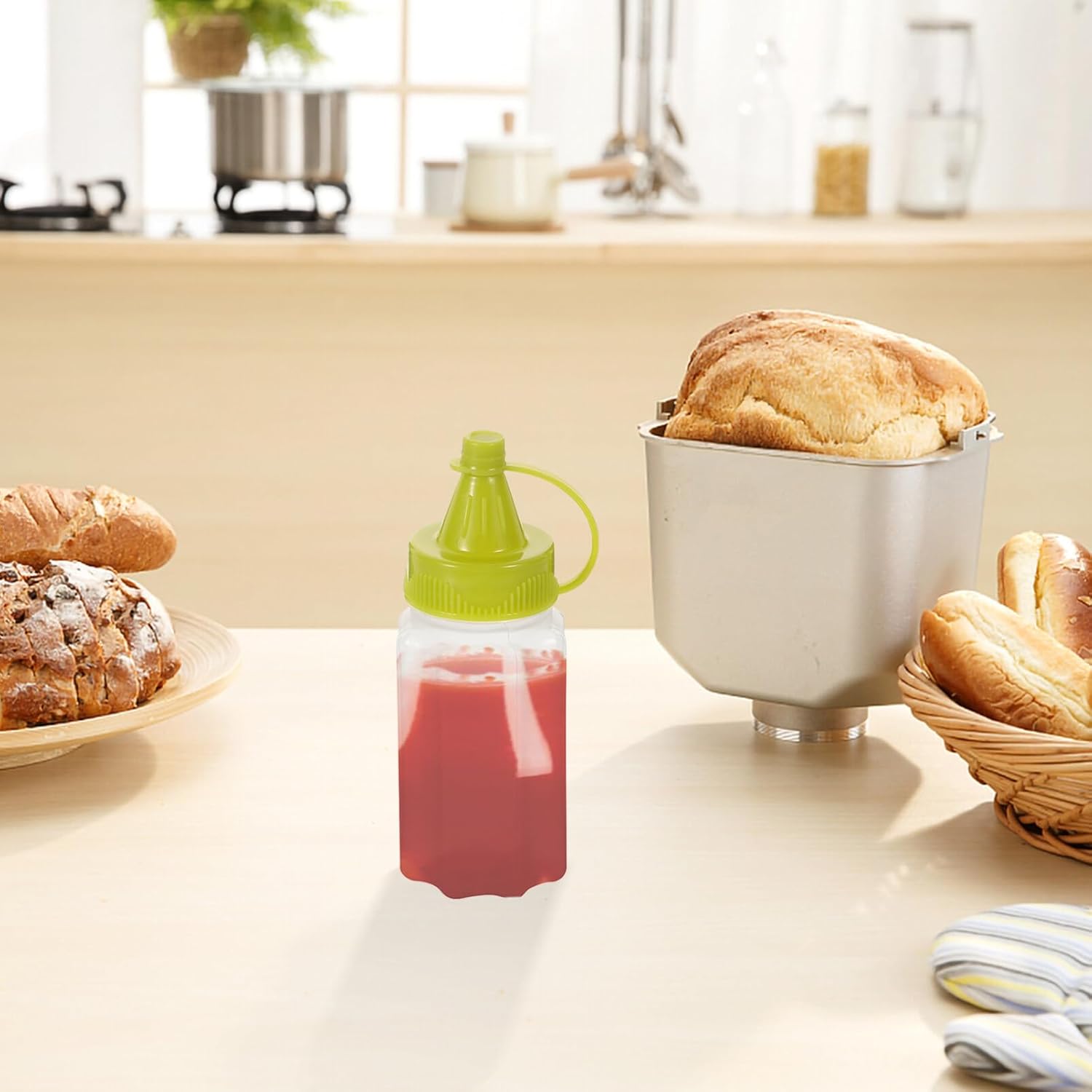 4-Piece Condiment Squeeze Bottles 30ml Compact Durable and Easy to Use