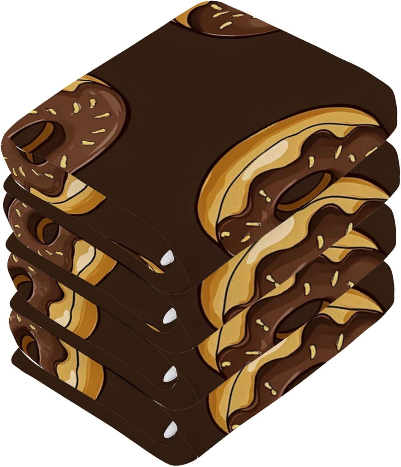 Xigua Chocolate Doughnut Washcloth Set - Fast Drying Towels