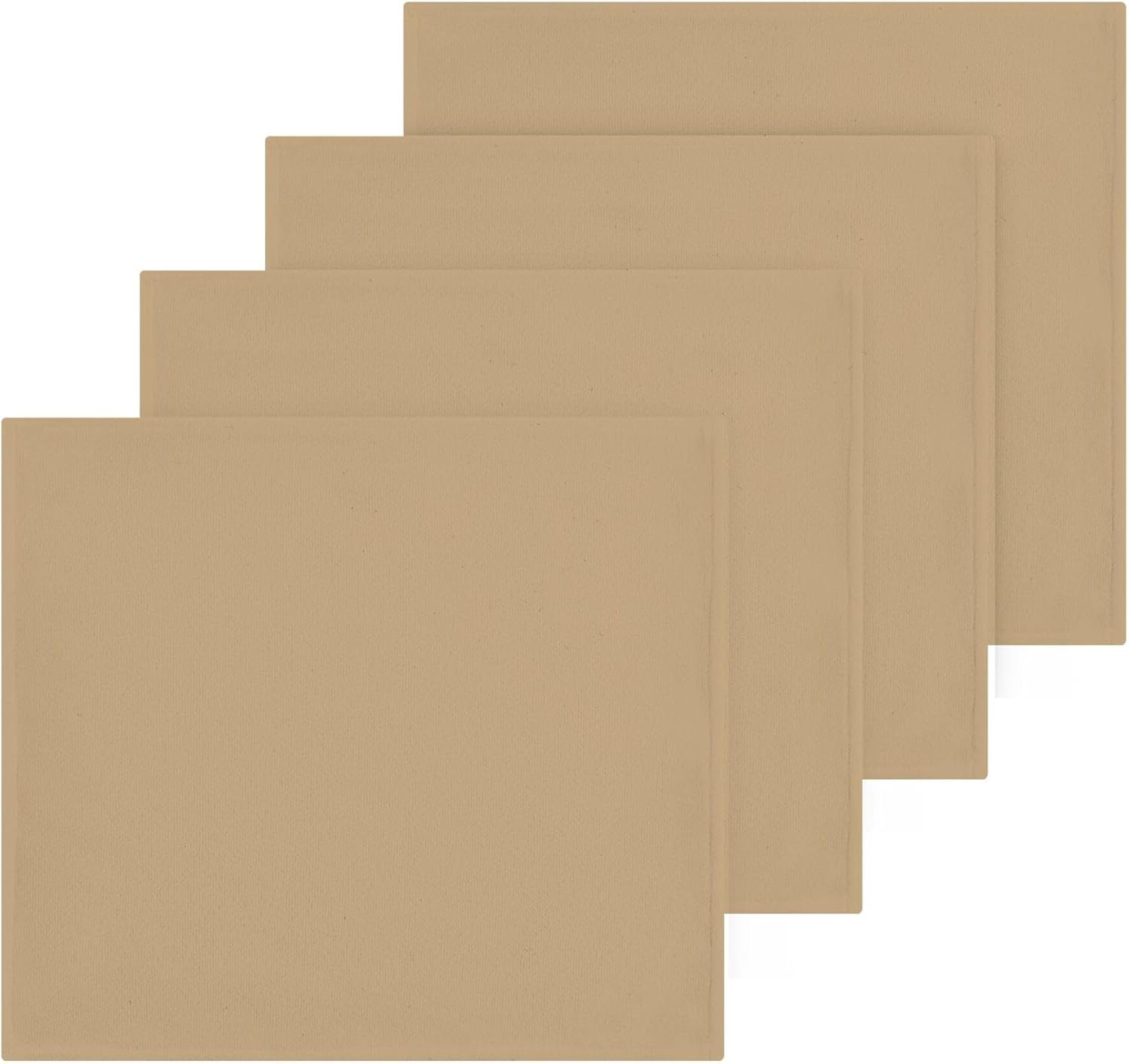 4 Multi-Purpose Tan Washcloths for Soft Hands Clean Surfaces