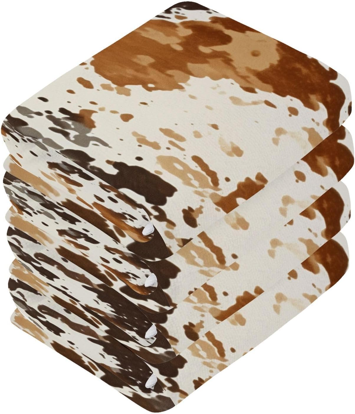 Soft Absorbent Cow Print Washcloths for Home Travel