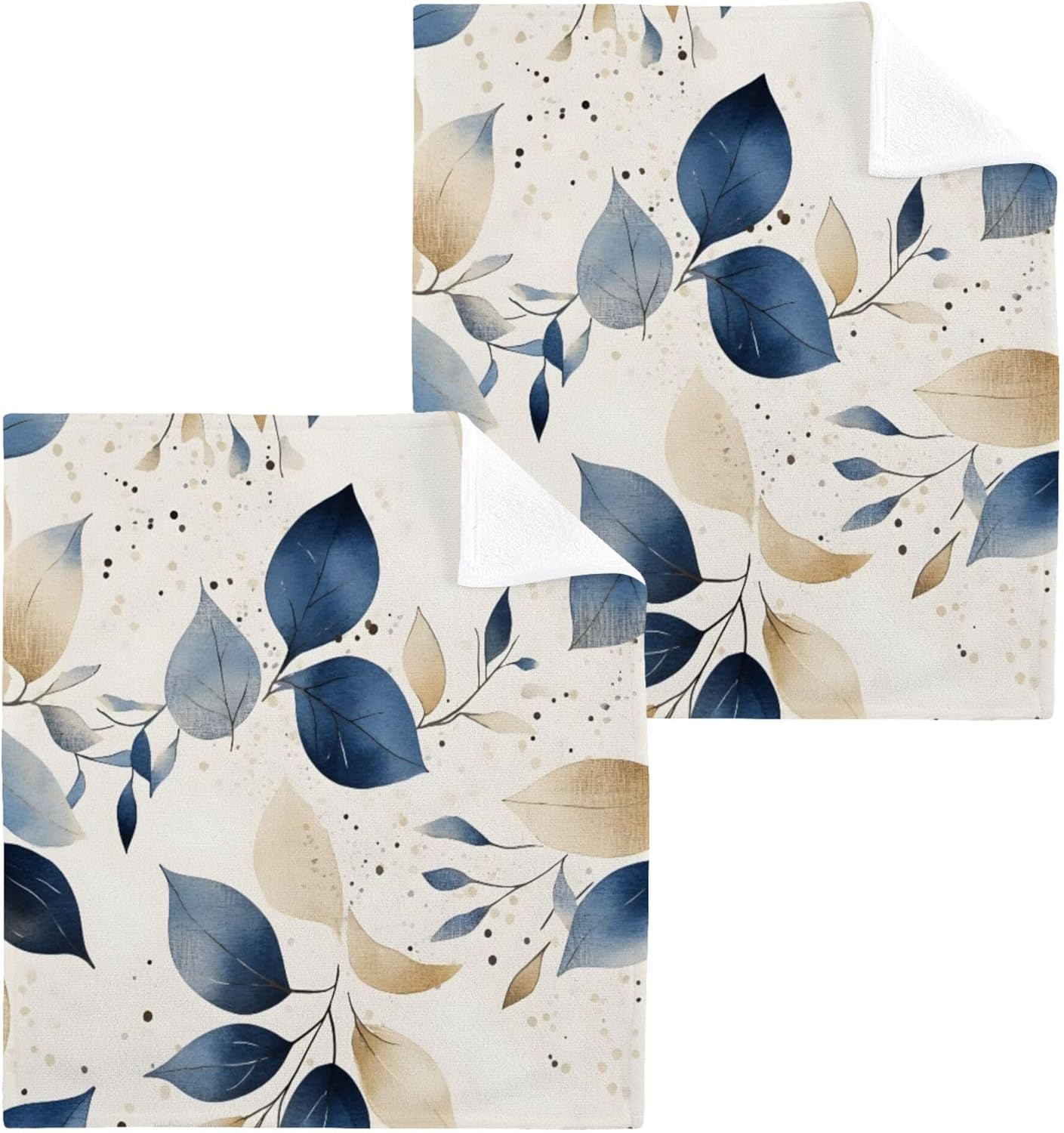 Xigua Watercolor Leaves Washcloth Set
