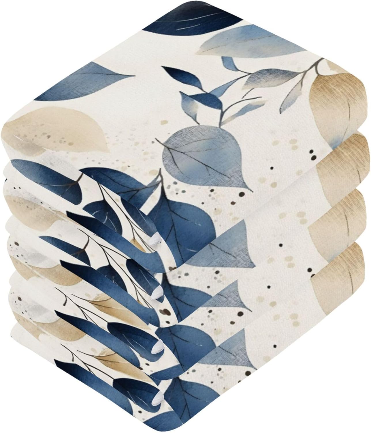 Xigua Watercolor Leaves Washcloth Set