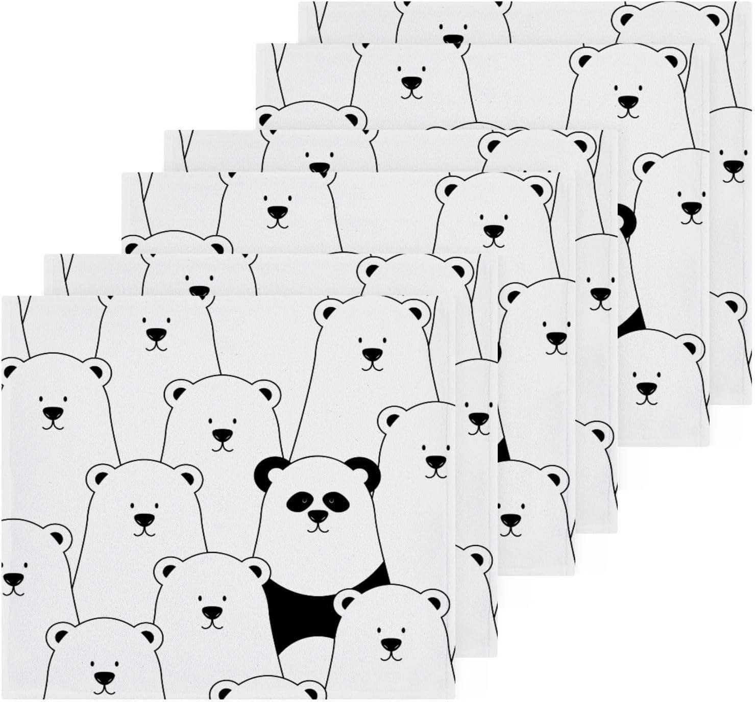 Xigua White Polar Bear Washcloth