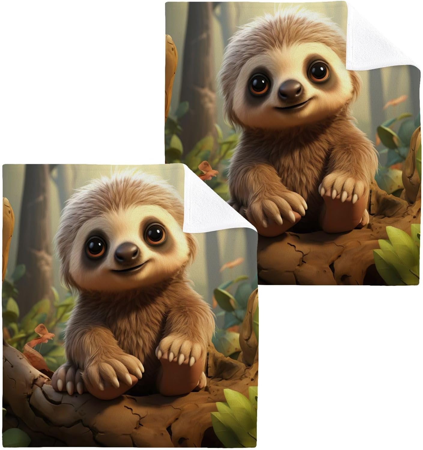 Sloth Washcloth 2-Pack