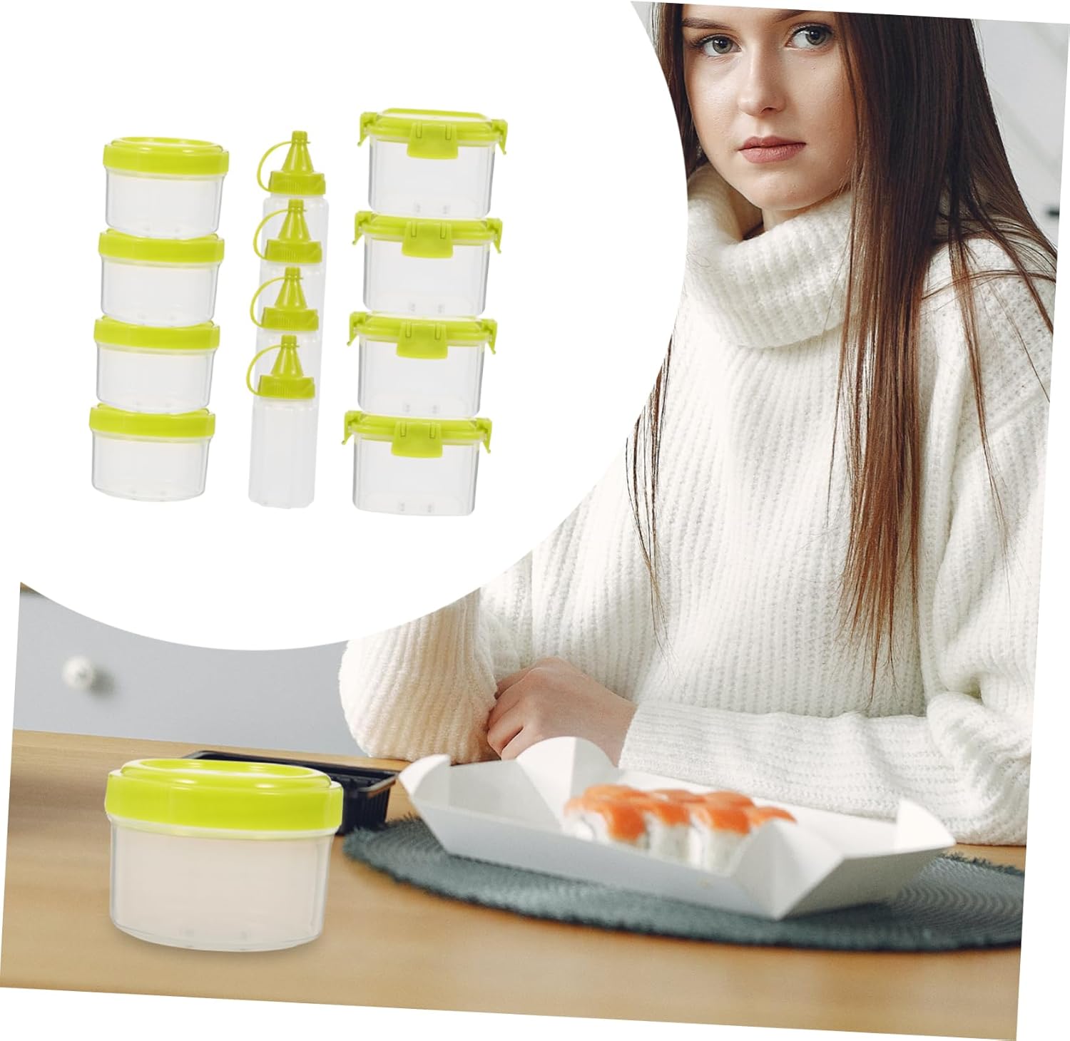 Homoyoyo 12-Piece Condiment Squeeze Bottles Set - Compact Durable