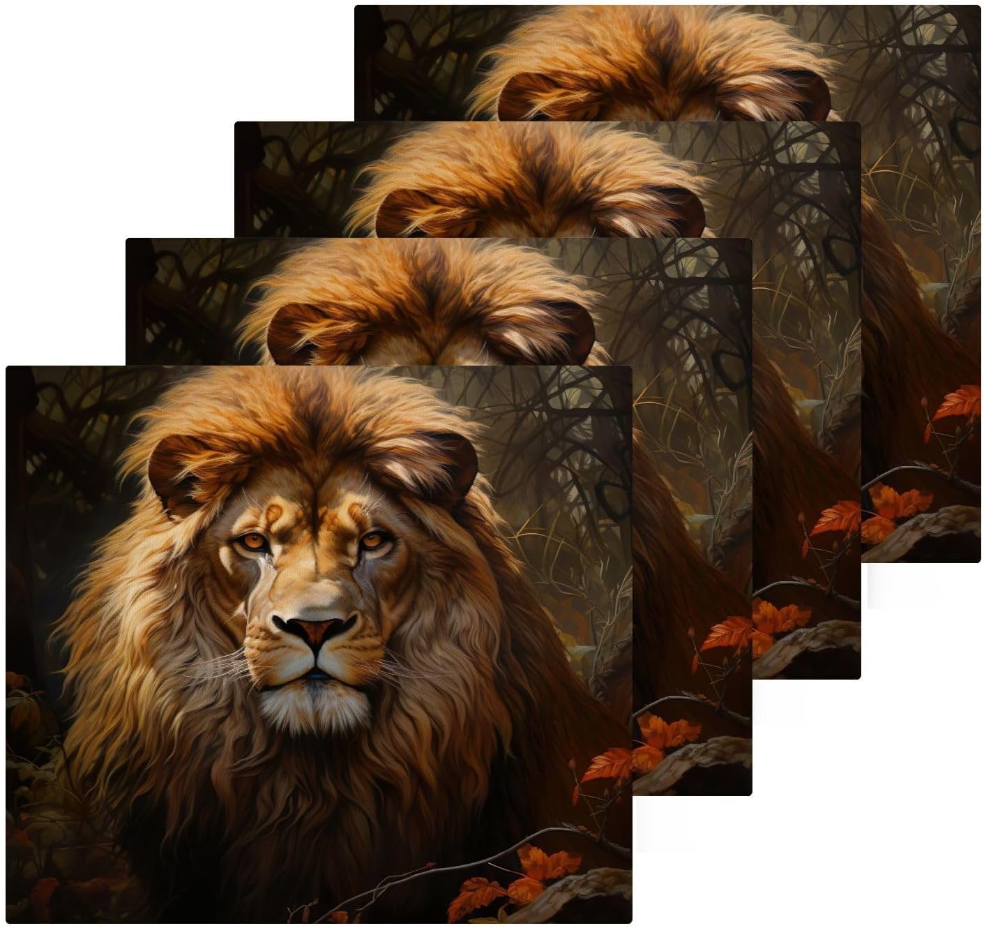 YETTASBIN Lion Washcloth Perfect 4-Piece Baby Face Towels