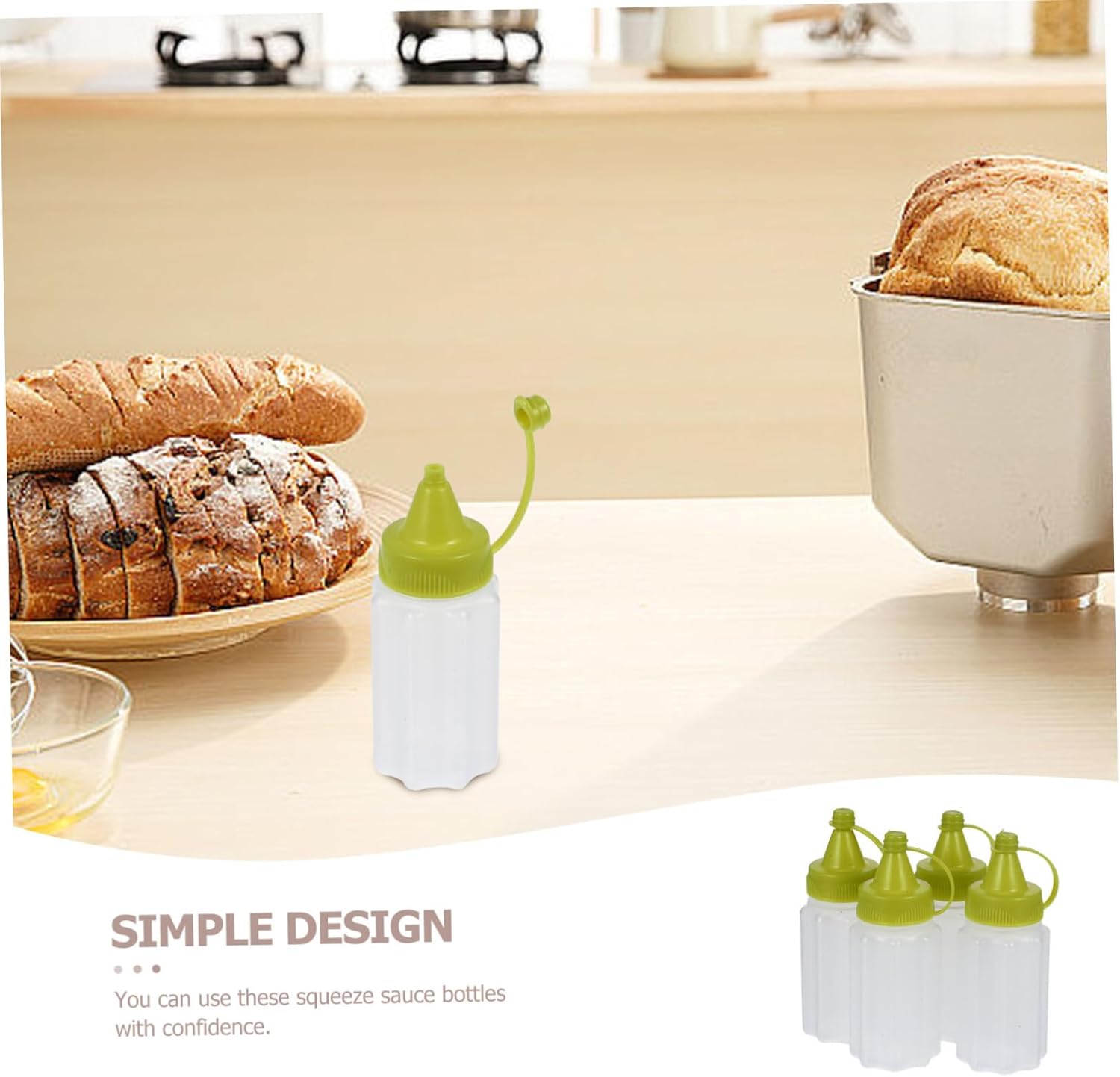 STOBAZA 4-Piece Squeeze Sauce Bottles
