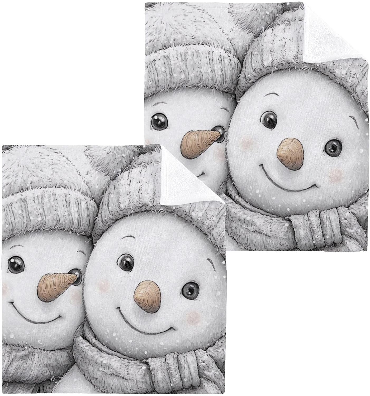 Snowman 2-Pack Washcloths