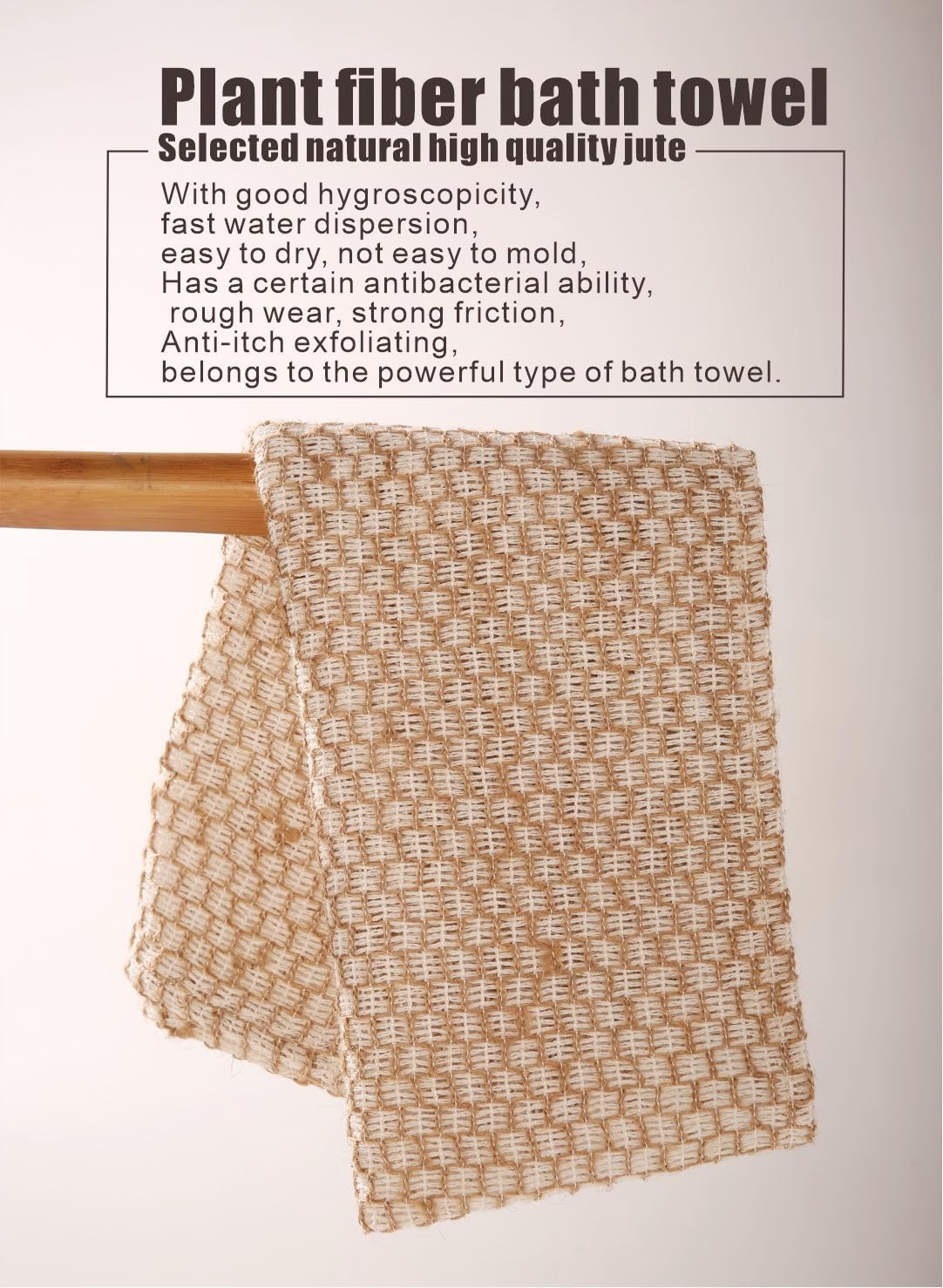 Eco-Friendly Jute Back Body Exfoliating Washcloth Towel for Men Women
