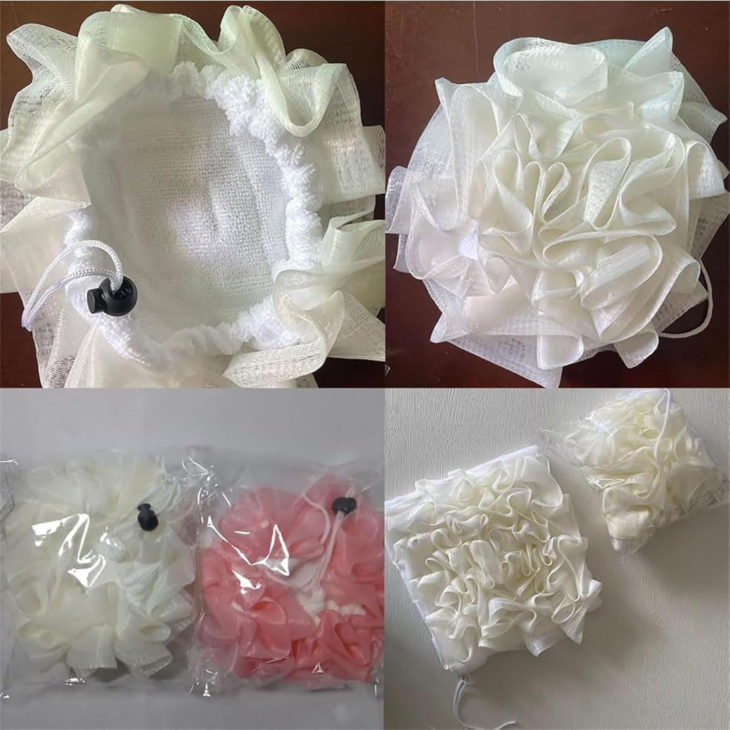 Loofah Washcloth for Bar Soap Wash Cloth Loofah Combo Coffee