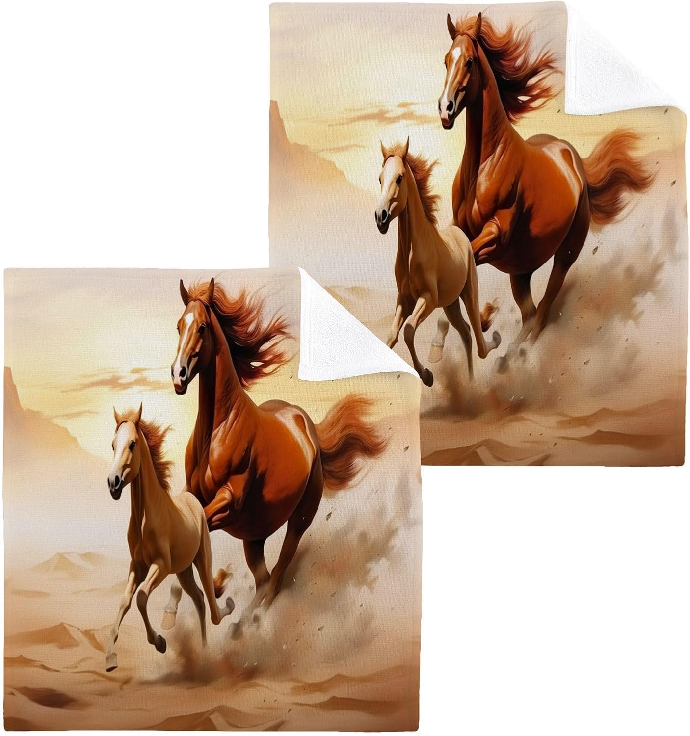 Soft Absorbent Horse Face Towels