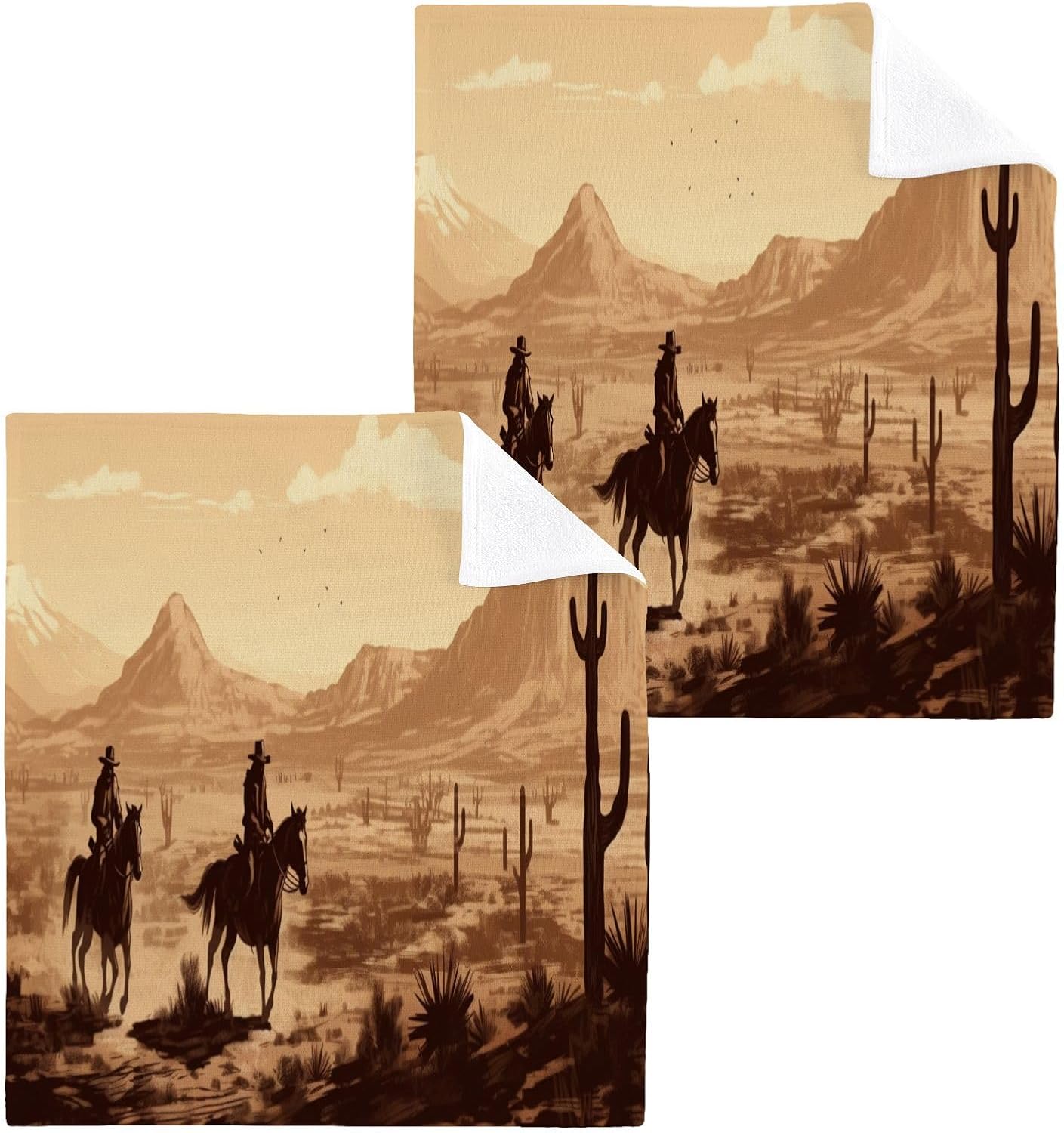 Yettsabin cowboy washcloth 2-pack