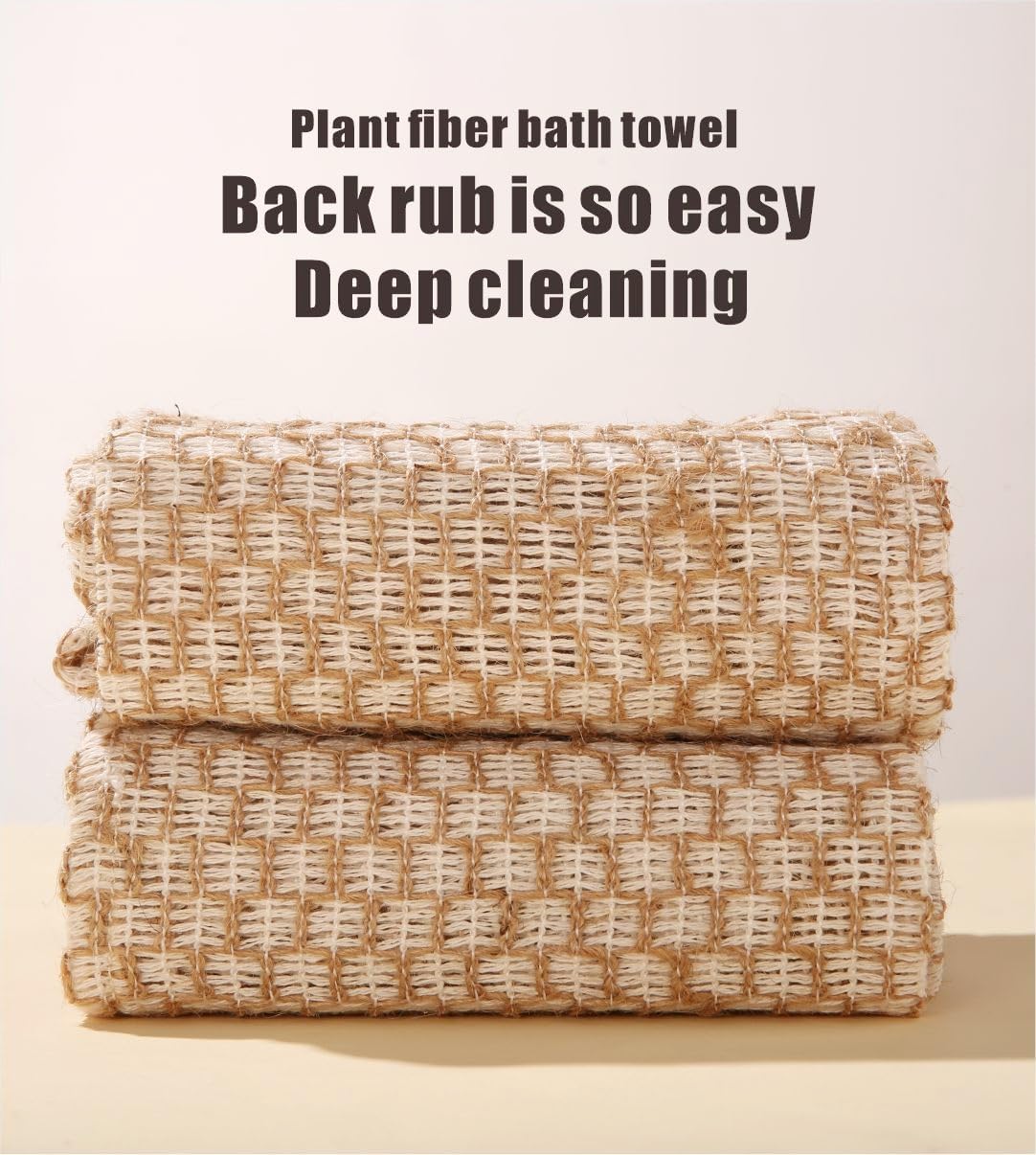 Eco-Friendly Jute Back Body Exfoliating Washcloth Towel for Men Women