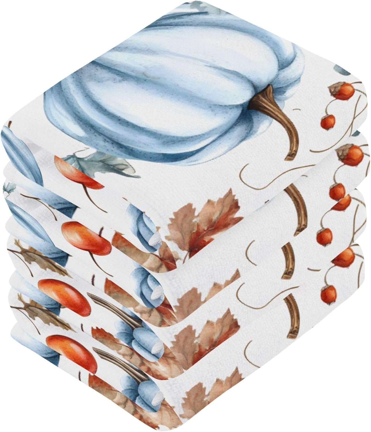 Xigua Watercolor Autumn 12x12 inch Washcloth Set