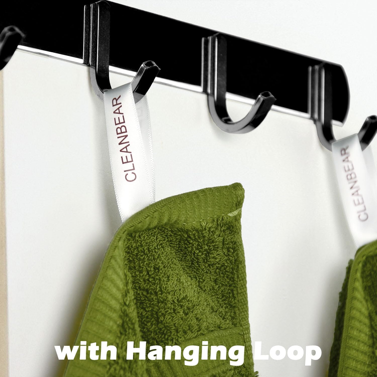 Luxurious 100 Cotton Washcloths Ultra Soft Absorbent Moss Green