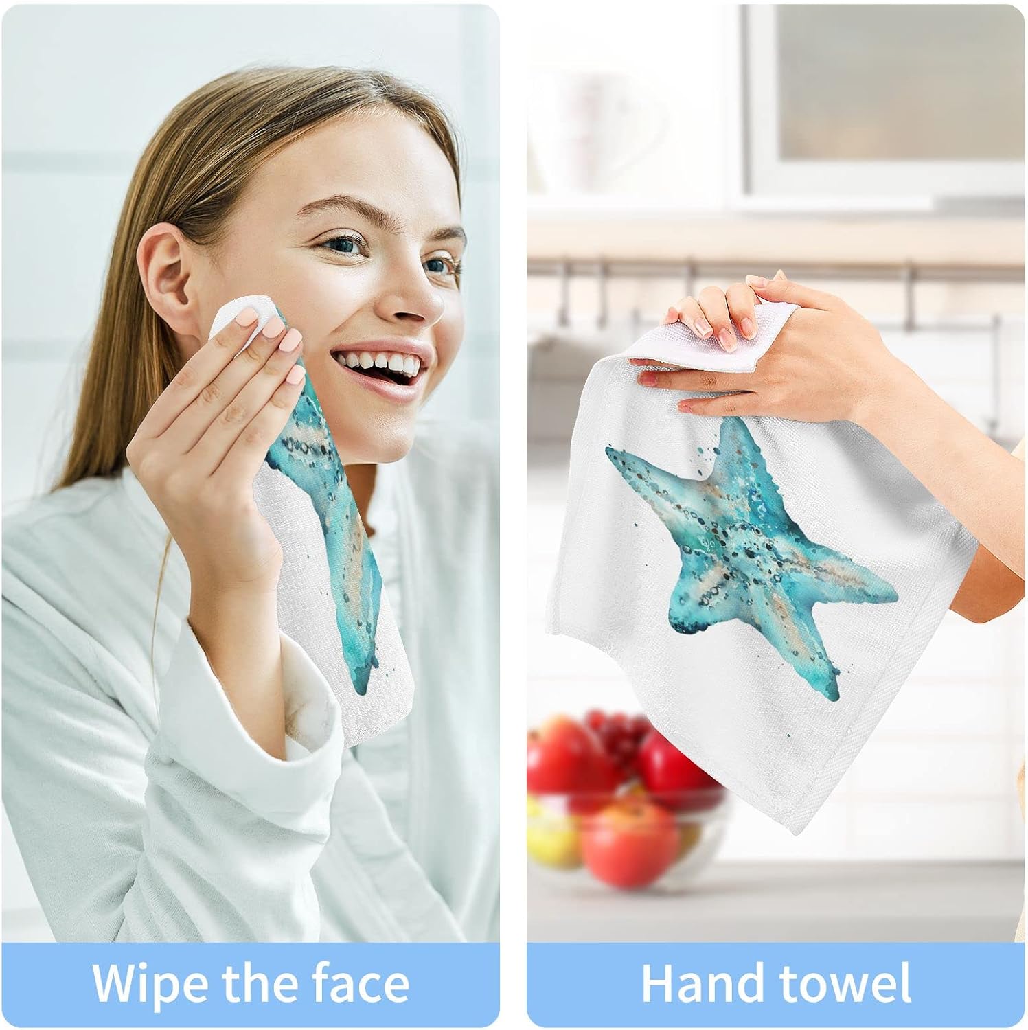 ALAZA Beach Washcloth x2 Soft Absorbent