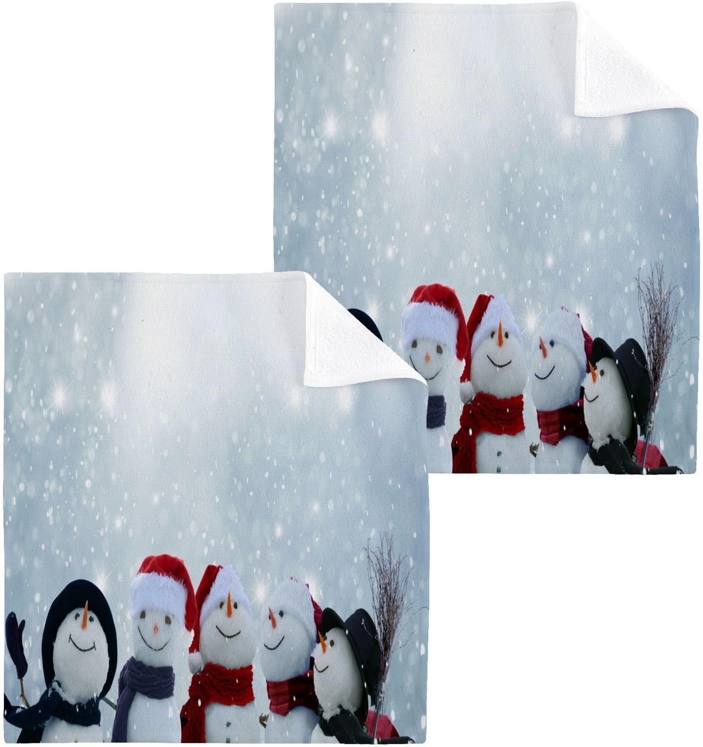 Cute Winter Snowman Towels Set for Bathroom Travel