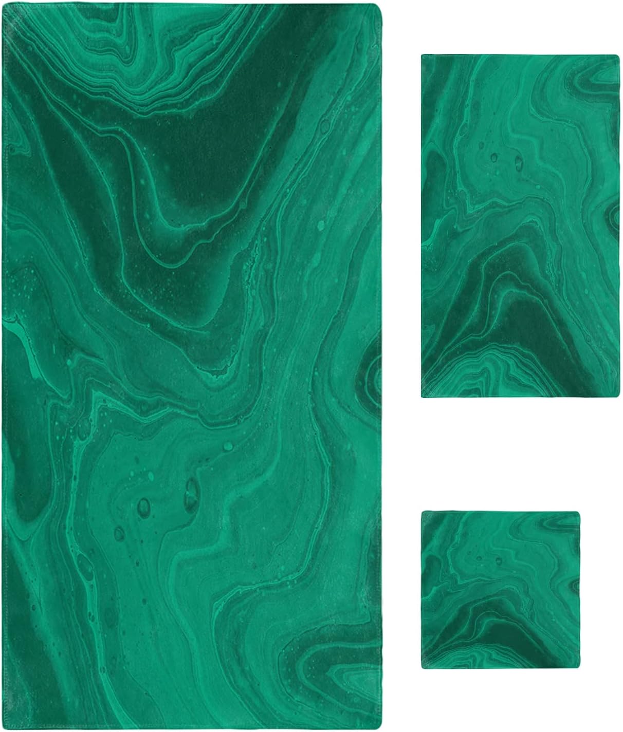 Marble Fluid Artwork Bathroom Towel Set