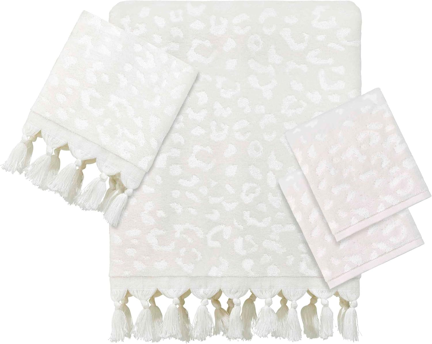 Nicole Miller Soft Cotton Washcloths Set of 4 Animal Print