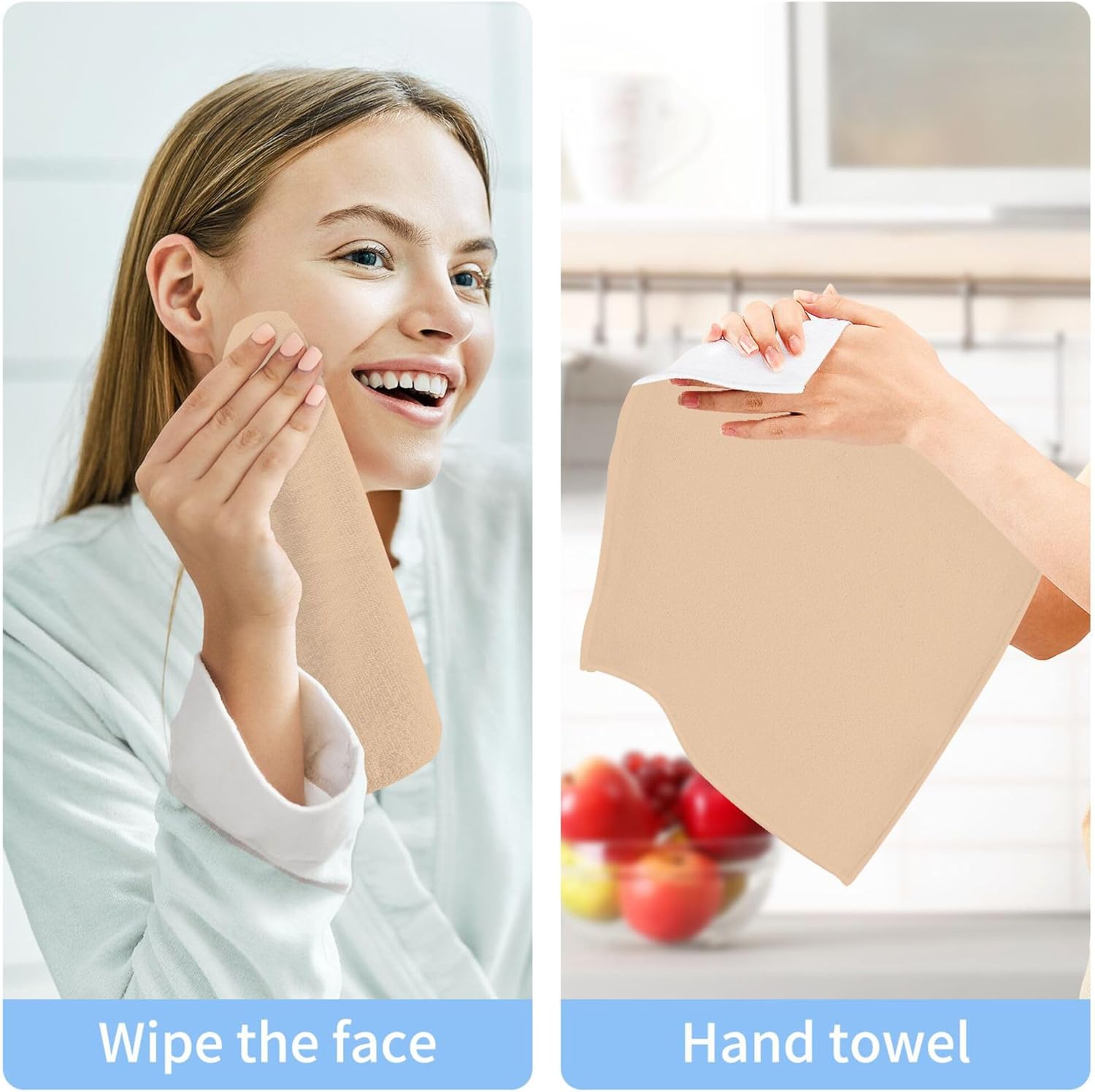 2-Piece Washcloth Set for Hand Face Kitchen