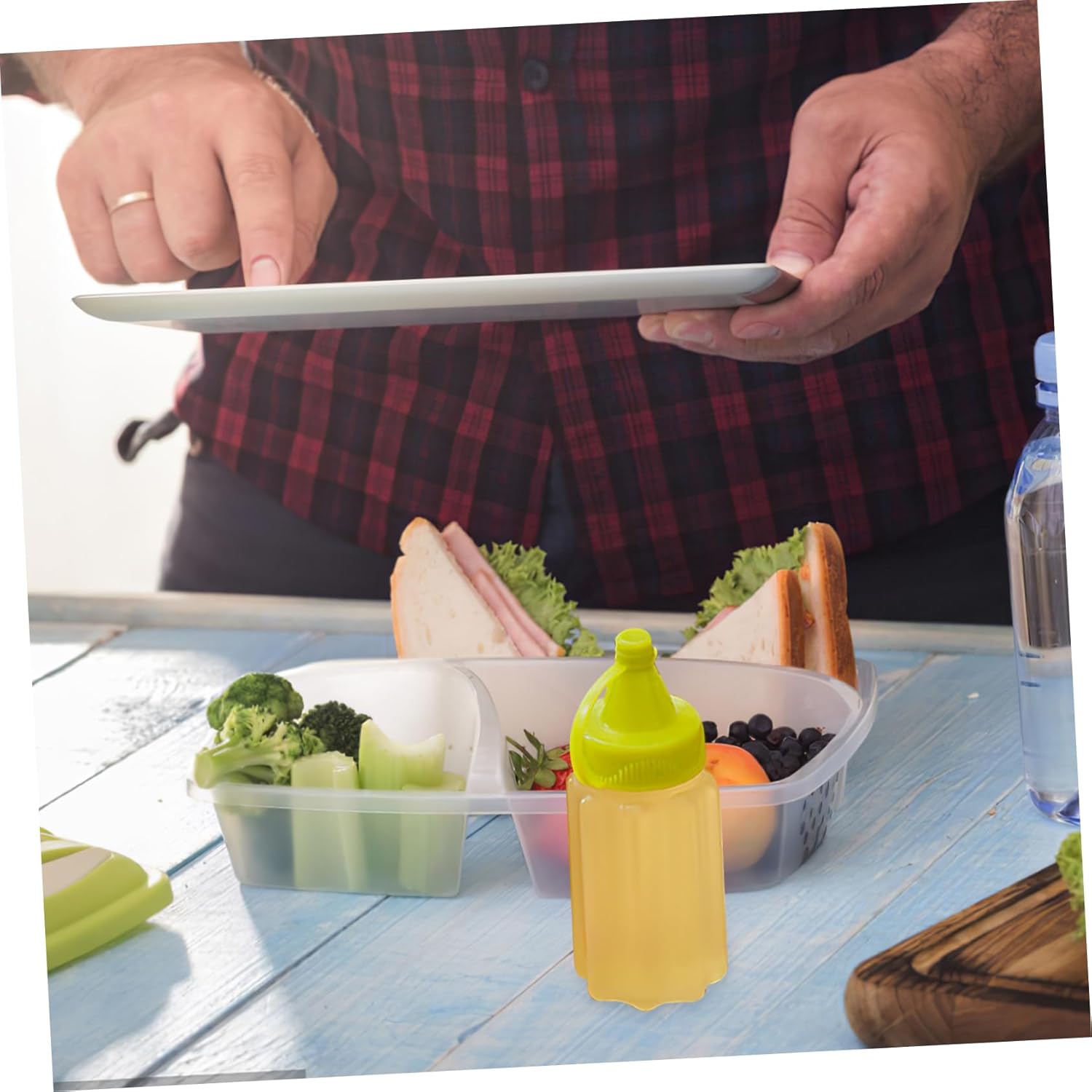 12-Piece Square squeezing Condiment Set for Everywhere