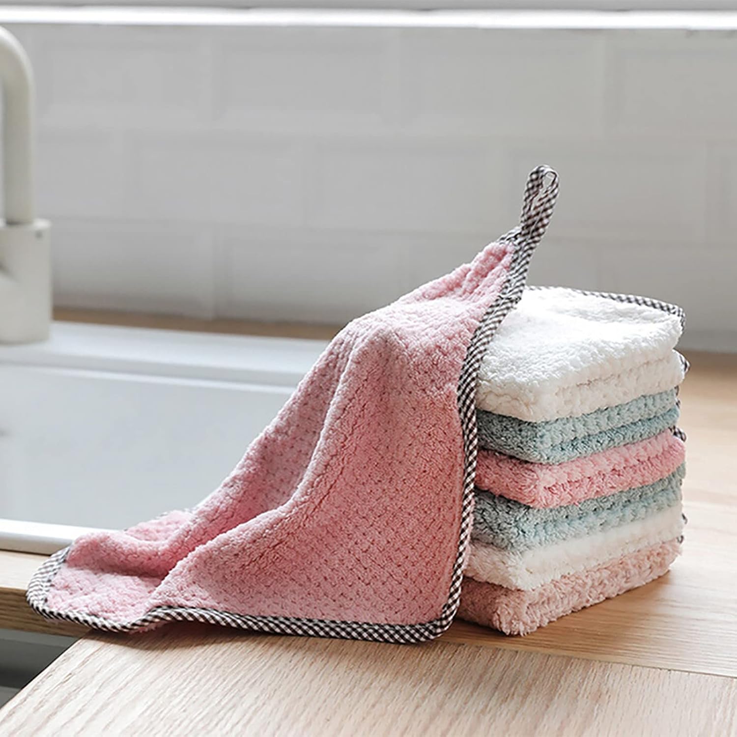 Stain Lint Free Car Kitchen Towels 100 Cotton Ultra Absorbent Machine Washable